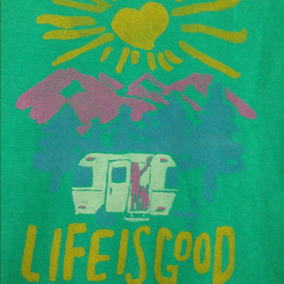 Blue Size Small Life is Good T-Shirt NWT - Picture 4 of 8
